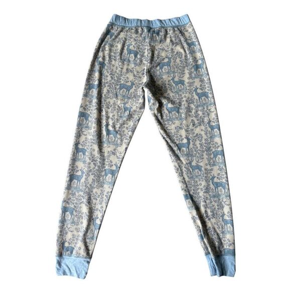 Free People Chill Evening Fairisle Pajamas Pants size S Cream Blue - Picture 4 of 8